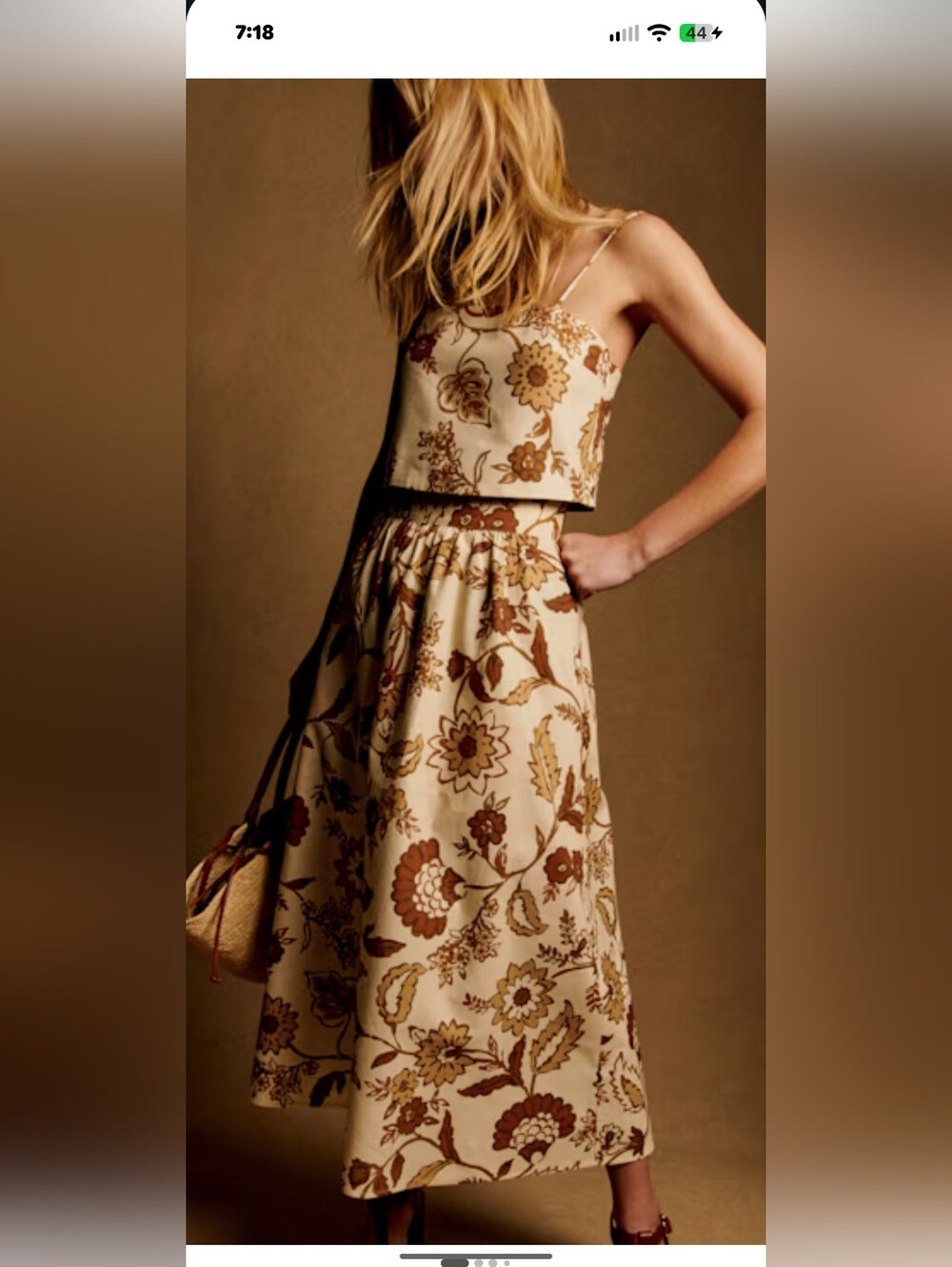 Sézane Siloe Caitriona Floral Two-Piece Skirt Set 36/38
